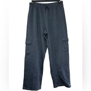New Woman Within grey utility cargo drawstring waist sweatpants size large